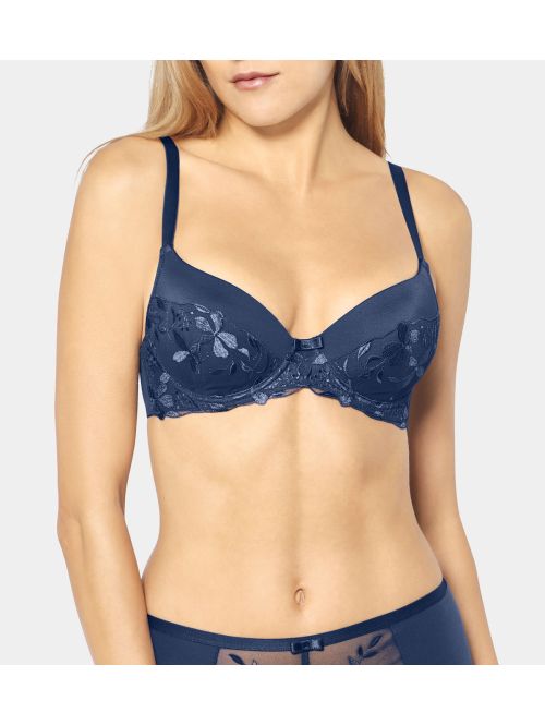 Biustonosz typu push-up z fiszbinami Triumph Sexy Angel Spotlight WHU X granatowy, Kolor: granatowy, Rozmiar: 75G  sklep ebielizna.pl