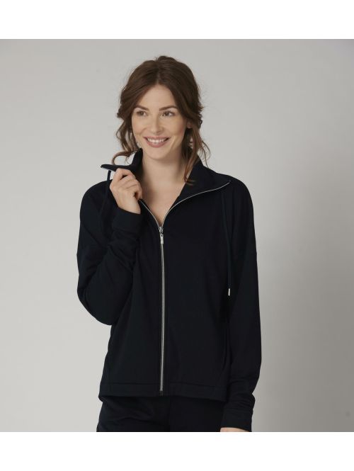 Bluza damska na zimę Triumph Thermal TRACKSUIT TOP czarny, Kolor: czarny, Rozmiar: 40  sklep ebielizna.pl