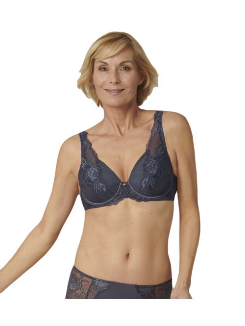 Biustonosz z miseczkami Spacer Cup Triumph Wild Peony Florale WP szary, Kolor: szary, Rozmiar: 70C  sklep ebielizna.pl