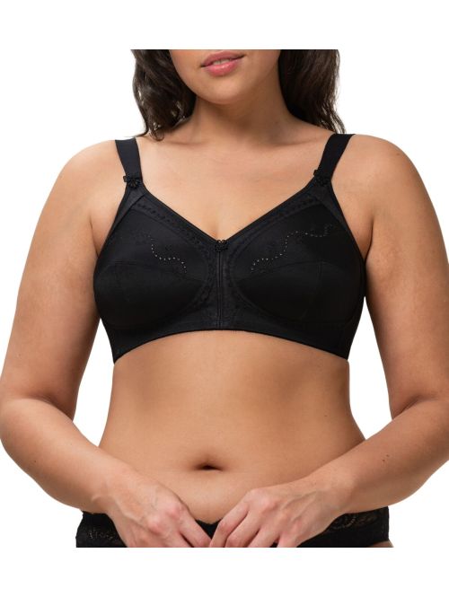 Biustonosz miękki bez fiszbin z bawełną Triumph Doreen Plus Cotton 01 N czarny, Kolor: czarny, Rozmiar: 100D  sklep ebielizna.pl