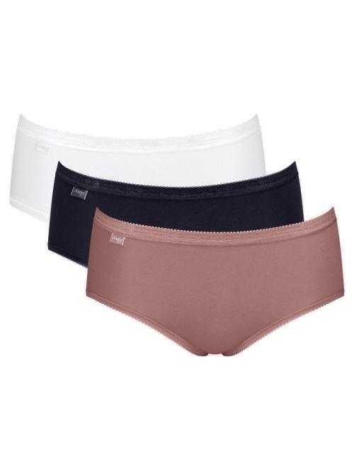 3 x Majtki damskie sloggi Basic+ Midi C3P, Kolor: wielokolorowy-V016, Rozmiar: 38  sklep ebielizna.pl