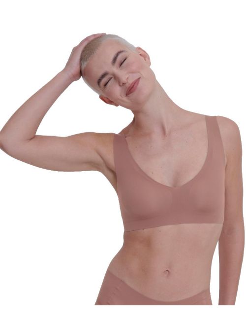 Biustonosz  gładki sloggi ZERO Feel 2.0 Bralette, Kolor: kakaowy, Rozmiar: XL  sklep ebielizna.pl