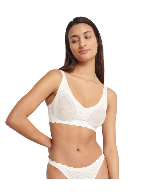 Biustonosz bez fiszbin sloggi ZERO Feel Bliss Soft bra, Kolor: śmietankowy, Rozmiar: L  sklep ebielizna.pl