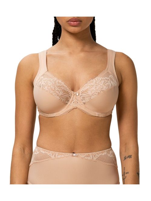 Biustonosz Triumph Modern Lace+Cotton z fiszbinami, Kolor: cielisty, Rozmiar: 85E  sklep ebielizna.pl