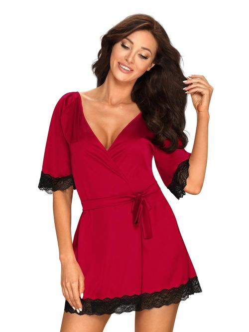 Obsessive Szlafrok Sensuelia w kolorze czerwonym, Kolor: czerwony, Rozmiar: L/XL  sklep ebielizna.pl