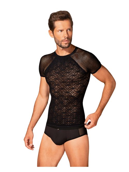 Obsessive koszulka T102 czarna, Kolor: czarny, Rozmiar: S/M/L  sklep ebielizna.pl