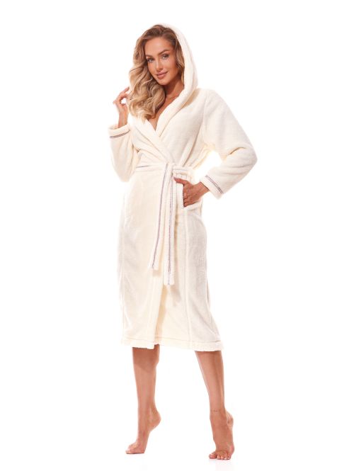 Szlafrok Soft Long 2322 Ecru, Kolor: ecru, Rozmiar: L  sklep ebielizna.pl