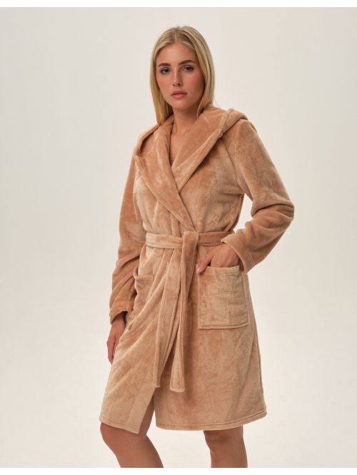 Szlafrok Fiora 41954-80X Beżowy, Kolor: beżowy, Rozmiar: L/XL  sklep ebielizna.pl