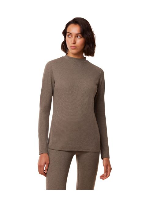 Triumph Półgolf z długim rękawem Smart Thermal High Neck Top X, Kolor: brązowy, Rozmiar: S  sklep ebielizna.pl