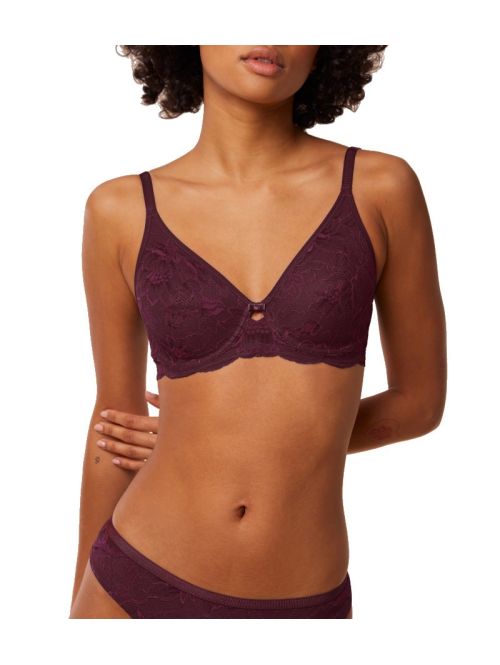 Triumph biustonosz miękki na fiszbinie Triumph Amourette Charm T W02, Kolor: burgund, Rozmiar: 80B  sklep ebielizna.pl