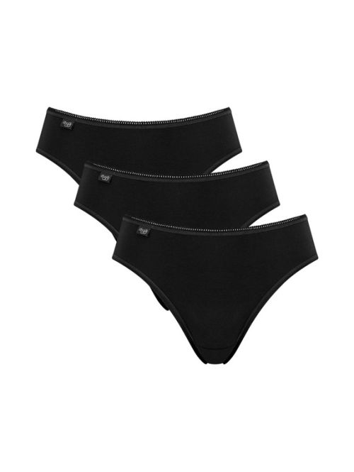 3 x Majtki damskie sloggi 24/7 Cotton Tai C3P, Kolor: czarny, Rozmiar: 38  sklep ebielizna.pl