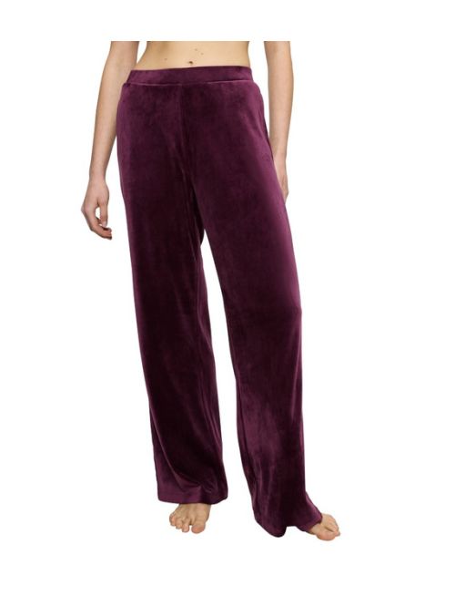 Triumph spodnie welurowe damskie Sensual Velour Wide Leg Trousers, Kolor: burgund, Rozmiar: 38  sklep ebielizna.pl