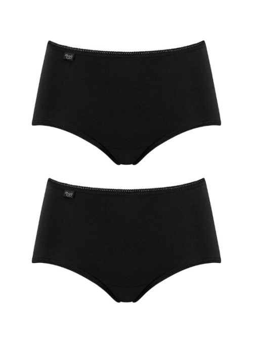 2 x Majtki damskie sloggi 24/7 Cotton H Midi C2P, Kolor: czarny, Rozmiar: 40  sklep ebielizna.pl