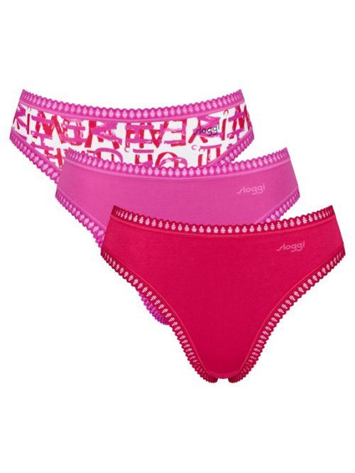 3 x Majtki damskie sloggi GO Crush High leg C3P, Kolor: wielokolorowy-M020, Rozmiar: XS  sklep ebielizna.pl