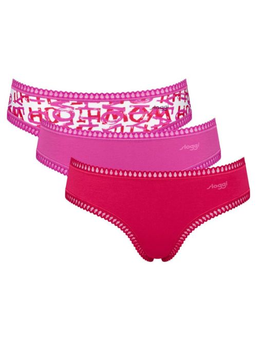 3 x Majtki damskie sloggi GO Crush Hipster C3P, Kolor: wielokolorowy-M020, Rozmiar: XS  sklep ebielizna.pl