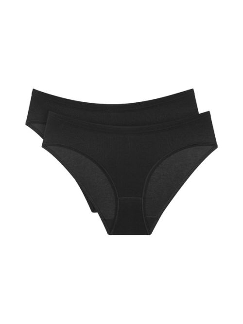 Triumph dwupak majtki damskie tai Sense Of Cotton Tai 2P, Kolor: czarny, Rozmiar: 42  sklep ebielizna.pl