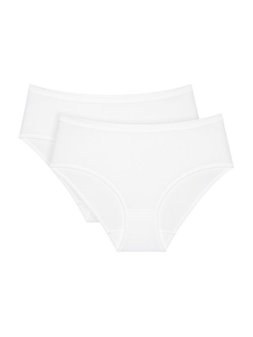 Triumph dwupak majtki damskie midi Sense Of Cotton Midi 2P, Kolor: biały, Rozmiar: 42  sklep ebielizna.pl