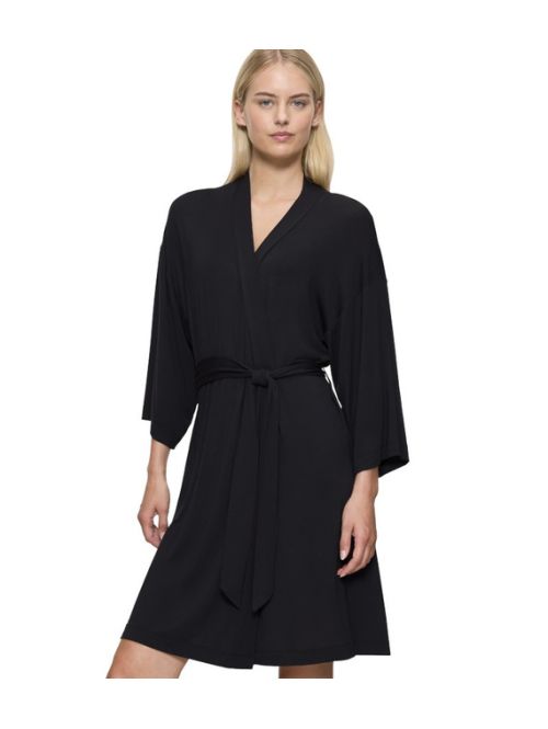 Triumph czarny szlafrok damski Aura Spotlight Robe, Kolor: czarny, Rozmiar: 40/42  sklep ebielizna.pl
