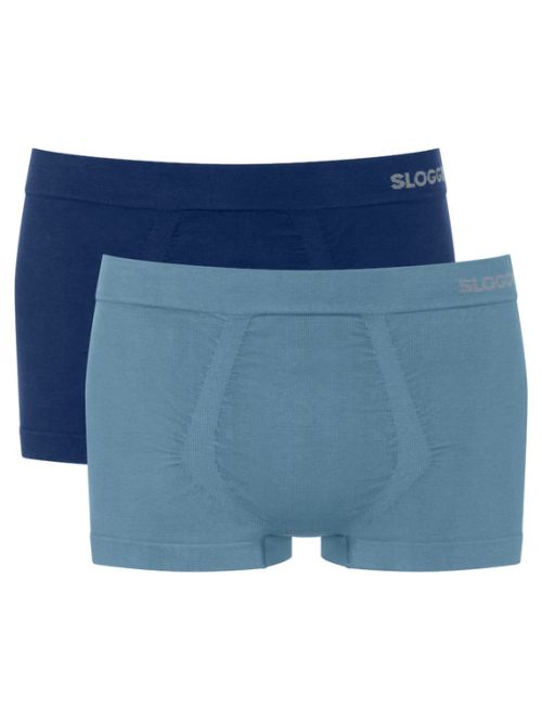 Sloggi bokserki męskie dwupak sloggi men GO Smooth Hipster C2P, Kolor: turkusowy i granatowy, Rozmiar: XXL  sklep ebielizna.pl