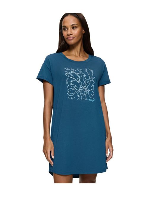 Koszulka damska Triumph Nightdresses NDK X 01, Kolor: niebieski, Rozmiar: 40  sklep ebielizna.pl