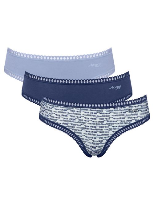 3 x Majtki damskie sloggi GO Crush Hipster C3P, Kolor: wielokolorowy V003, Rozmiar: L  sklep ebielizna.pl