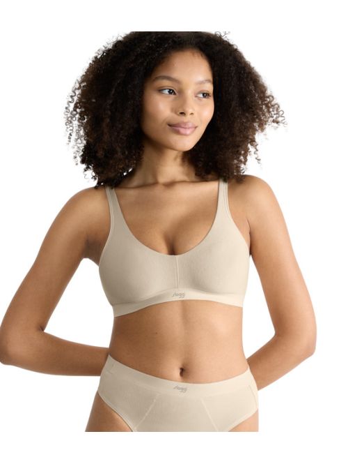 Biustonosz miękki bez fiszbin sloggi EVER Ease Soft bra, Kolor: beżowy, Rozmiar: XL  sklep ebielizna.pl
