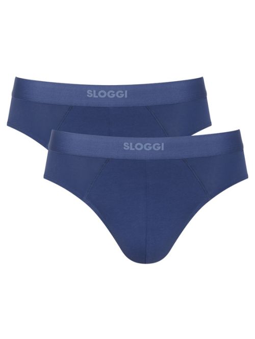 2 x Majtki męskie sloggi men EVER Ease Brief 2P, Kolor: niebieski, Rozmiar: S  sklep ebielizna.pl