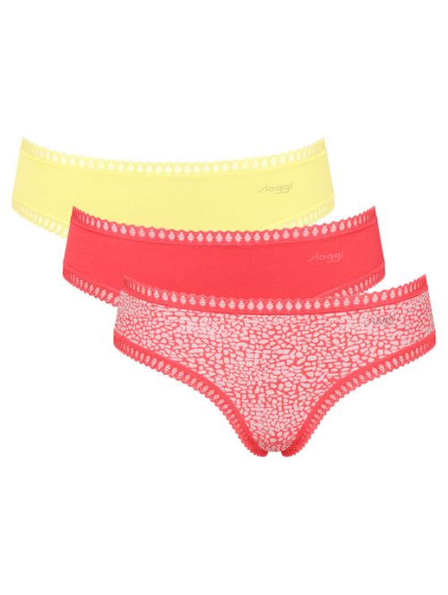 3 x Majtki damskie sloggi GO Crush Hipster C3P, Kolor: wielokolorowy V015, Rozmiar: XL  sklep ebielizna.pl