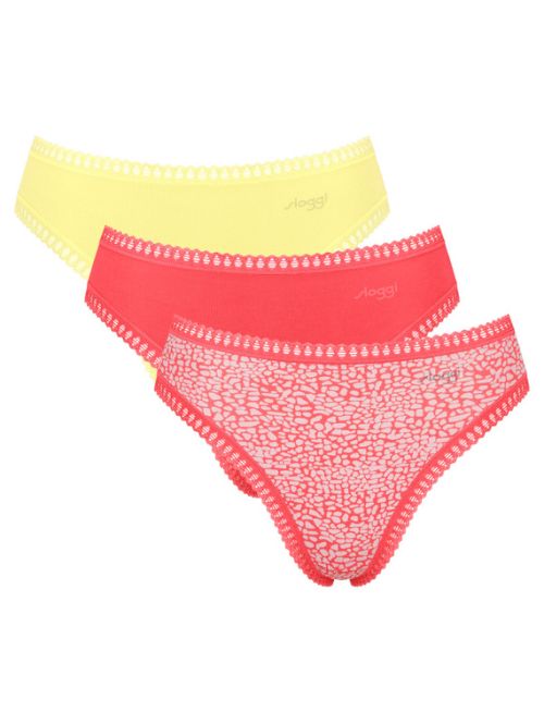 3 x Majtki damskie sloggi GO Crush High leg C3P, Kolor: wielokolorowy V015, Rozmiar: S  sklep ebielizna.pl