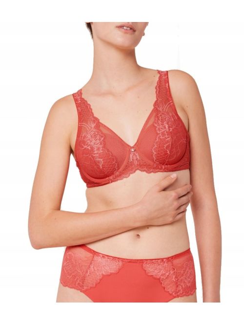 Biustonosz Triumph Wild Peony Florale WP, Kolor: koralowy, Rozmiar: 90D  sklep ebielizna.pl
