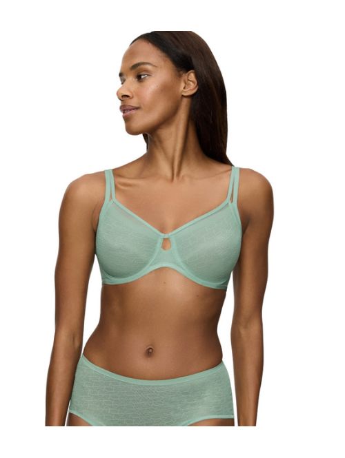 Biustonosz miękki na fiszbinie Triumph Signature Sheer W01 EX, Kolor: turkusowy, Rozmiar: 85F  sklep ebielizna.pl