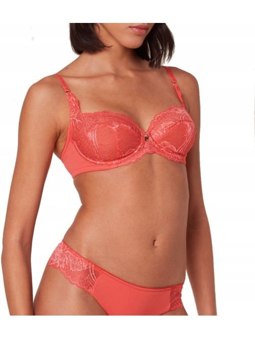 Biustonosz Triumph Wild Peony Florale W, Kolor: koralowy, Rozmiar: 90D  sklep ebielizna.pl