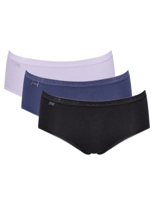 3 x Majtki damskie sloggi Basic+ Midi C3P, Kolor: wielokolorowy V019, Rozmiar: 48  sklep ebielizna.pl