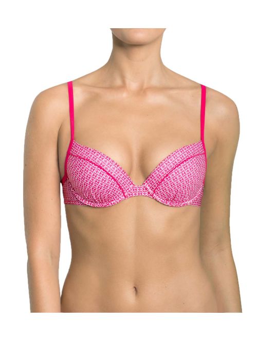 Góra od stroju push up Sloggi Swim Raspberry Sweets CTOWU malinowy z białym, Kolor: malinowy z białym, Rozmiar: 38A  sklep ebielizna.pl
