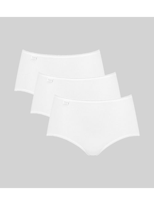 Bawełniane majtki damskie z mocniej krytymi bokami Sloggi 24/7 Cotton Midi C3P biały, Kolor: biały, Rozmiar: 38  sklep ebielizna.pl