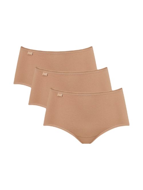 Bawełniane majtki damskie z mocniej krytymi bokami Sloggi 24/7 Cotton Midi C3P cielisty, Kolor: cielisty, Rozmiar: 42  sklep ebielizna.pl
