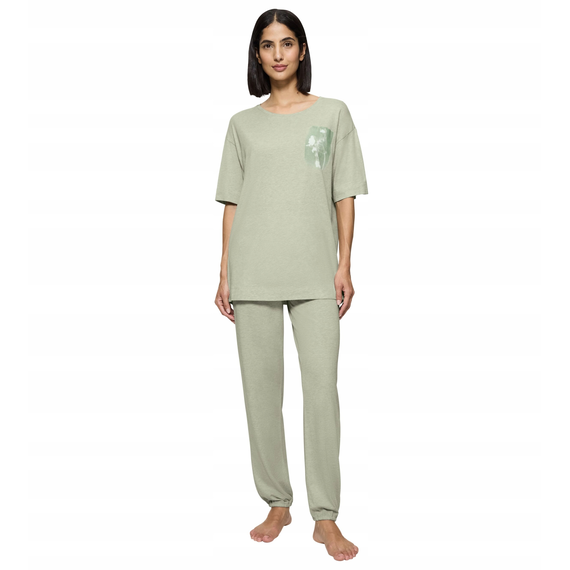 Triumph Piżama Damska Endless Comfort PK SSL 10 CO/MD, Kolor: zielony, Rozmiar: 38