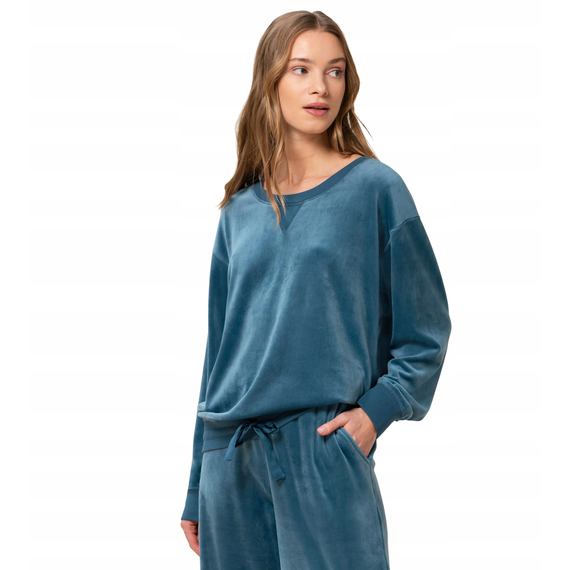 Triumph Mix & Match Velour Sweater, Kolor: niebieski, Rozmiar: 44