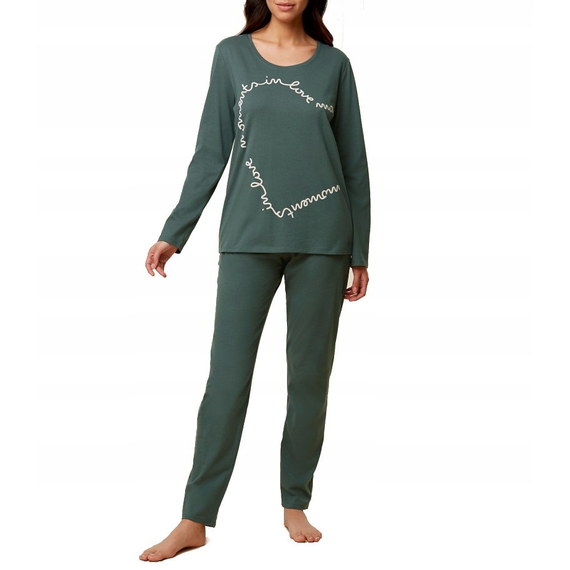 Piżama Damska Triumph Sets PK 03 LSL X Bawełna, Kolor: zielony, Rozmiar: 46