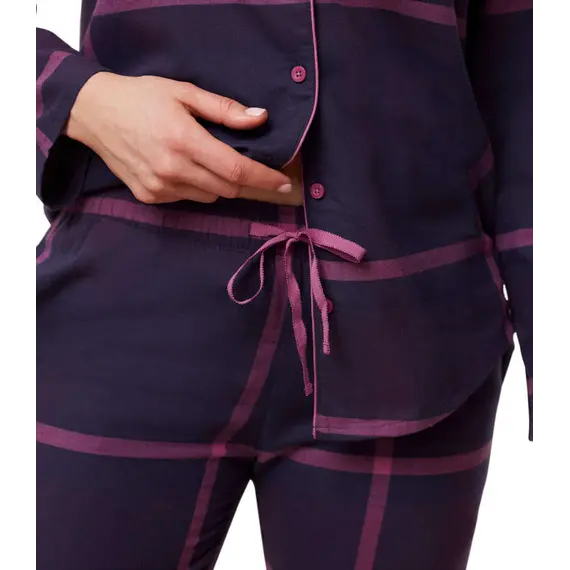 Piżama damska Triumph Boyfriend PW X Checks, Kolor: granatowo-fioletowy, Rozmiar: 42, 3 image