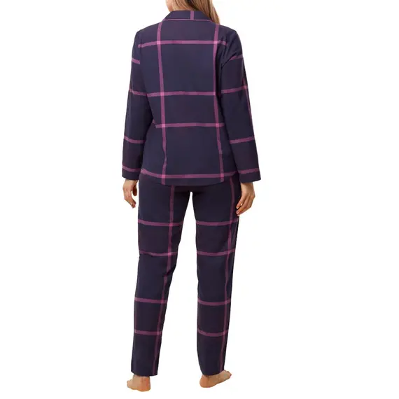 Piżama damska Triumph Boyfriend PW X Checks, Kolor: granatowo-fioletowy, Rozmiar: 42, 2 image