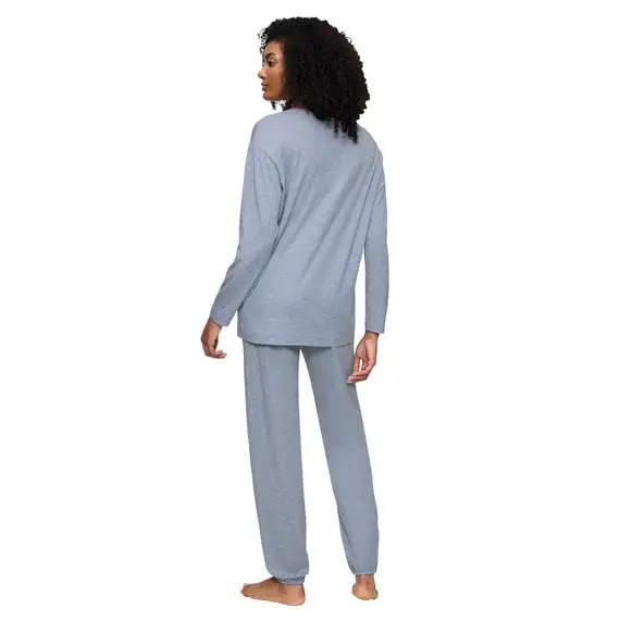 Piżama damska Triumph Endless Comfort PK 01 LSL, Kolor: niebieski, Rozmiar: 42, 3 image