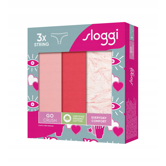 3 x Majtki damskie Sloggi Go Crush Stringi, Kolor: wielokolorowy M005, Rozmiar: S, 5 image