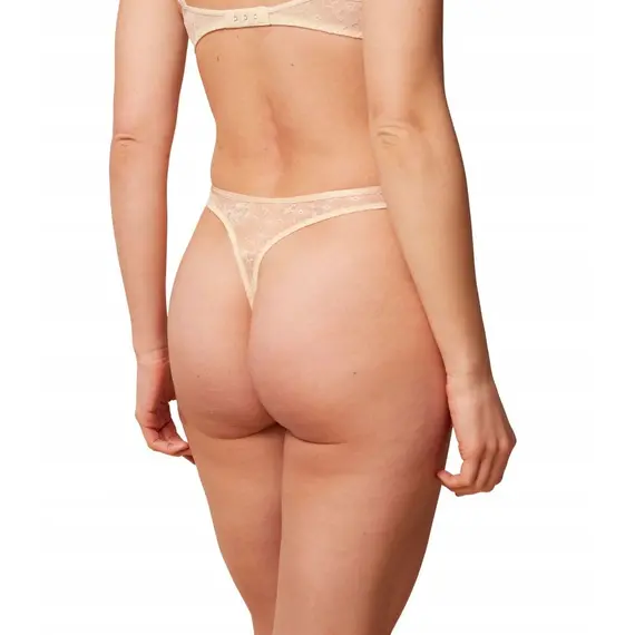 Triumph majtki damskie Bright Spotlight High Leg string, Kolor: beżowy, Rozmiar: 38, 4 image