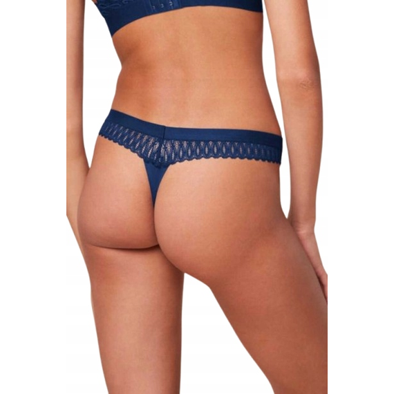 Triumph Aura Spotlight High Leg String, Kolor: granatowy, Rozmiar: 40