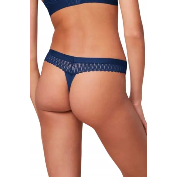 Triumph Aura Spotlight High Leg String, Kolor: granatowy, Rozmiar: 40