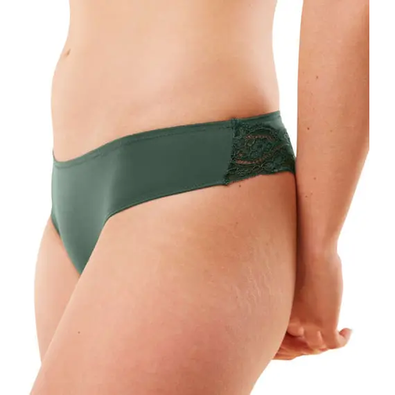Triumph majtki damskie Lovely Micro Brazilian String, Kolor: ciemny zielony, Rozmiar: XL, 3 image