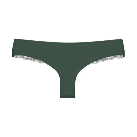 Triumph majtki damskie Lovely Micro Brazilian String, Kolor: ciemny zielony, Rozmiar: XL, 4 image