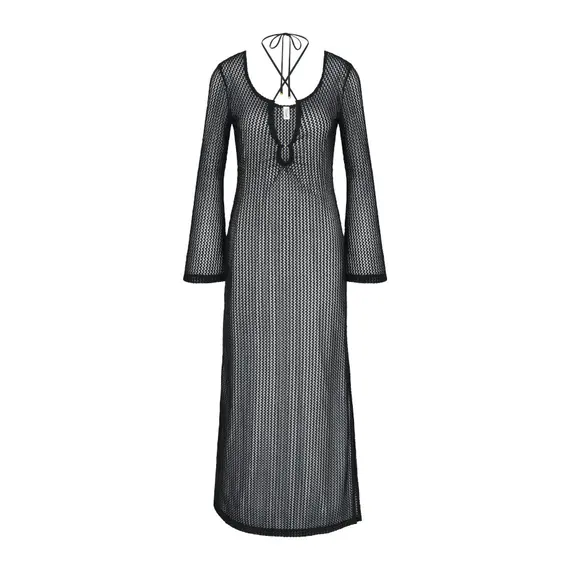 Triumph Beach MyWear Crochet Long Dress, Kolor: czarny, Rozmiar: 40
