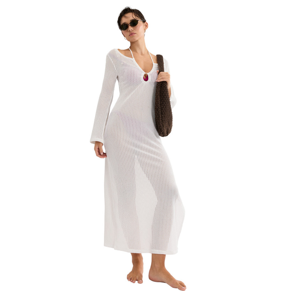 Długa koszula damska Triumph Beach MyWear Crochet Long Dress, Kolor: śmietankowy, Rozmiar: 36, 5 image